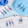 SUNNYCLUE 20Pcs Number 0~9 Synthetic Turquoise Chip & Acrylic Beaded Locking Stitch Markers HJEW-SC0001-54-4