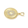 Brass Micro Pave Clear Cubic Zirconia Pendants KK-L253-17G-D-2