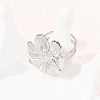 304 Stainless Steel Cuff Open Rings for Women RJEW-C162-01C-P-3
