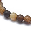 Natural Banded Agate/Striped Agate Bead Stretch Bracelets BJEW-K212-A-003-2