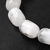 Natural Selenite Column Beaded Stretch Bracelet for Women BJEW-I312-01-2