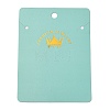 Rectangle Paper Necklace Display Cards with Hanging Hole CDIS-M005-01-1