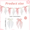 Polyester Bowknot Hanging Banner OFST-WH0004-124-2
