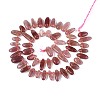 Natural Strawberry Quartz Beads Strands G-Z091-A25-2