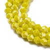 Opaque Solid Color Electroplate Glass Beads Strands EGLA-A039-P4mm-A05-3