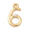 Brass Micro Pave Cubic Zirconia Charms KK-P340-24G-06-1