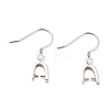 Anti-Tarnish Rhodium Plated 925 Sterling Silver Earring Hooks STER-I009-07P-5