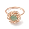 4Pcs 4 Styles Gemstone Finger Rings RJEW-TA00235-01-4