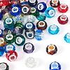 68Pcs 17 Colors Transparent Glass European Beads GPDL-SW0001-02-3