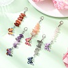 5Pcs Butterfly Alloy Enamel Pendant Decorations HJEW-JM04162-1