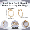 10 Pairs Brass Knot Hoop Earring Findings KK-BBC0008-51-2