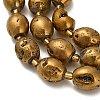 Electroplated Natural Druzy Geode Crystal Beads Strands G-F833-O01-01A-4