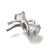 Rack Plating Brass Micro Pave Cubic Zirconia Charms KK-M014-02E-P-2