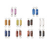 Fashewelry 40Pcs 10 Styles Natural Mixed Stone Connector Charms FIND-FW0001-35-20