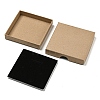 Square Cardboard Kraft Paper Jewelry Box CON-D014-01C-01-2