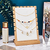 Bamboo Wood Multiple Necklace Display Stands NDIS-WH0009-13A-2