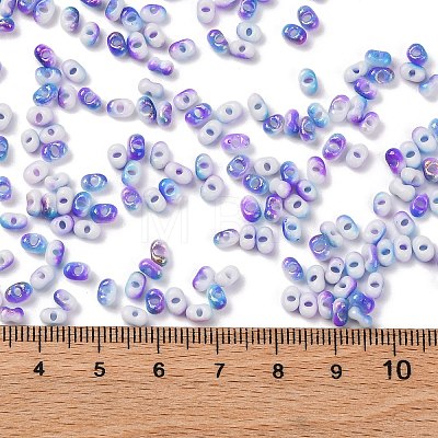 Two Tone Baking Paint Glass Seed Beads SEED-C003-01D-1