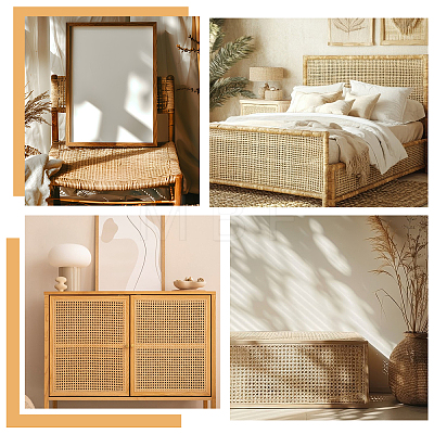 Natural Rattan Wicker AJEW-WH0410-271C-1