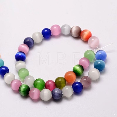 Cat Eye Beads Strands X-CE-M011-10mm-C-1