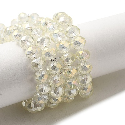 Electroplate Glass Beads Strands EGLA-D020-8x5mm-70-1