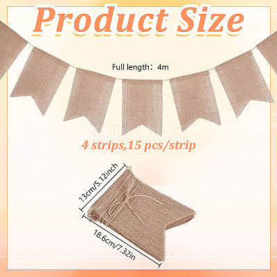 Jute Hanging Banners DIY-WH0890-28-1