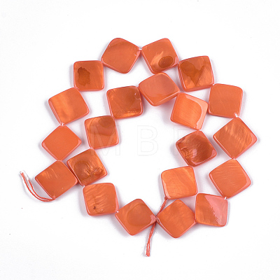 Spray Painted Freshwater Shell Beads SHEL-T010-05C-1