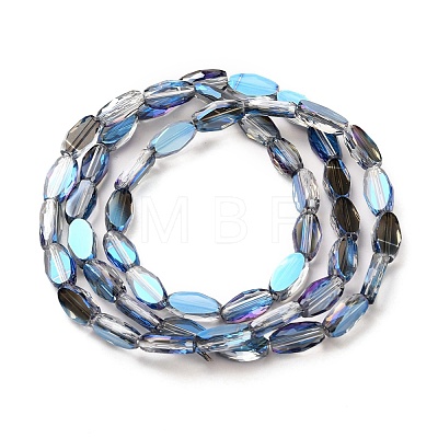 Transparent Electroplate Glass Beads Strands EGLA-J150-C-HR01-1