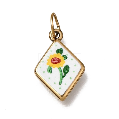 Double-sided Printed 304 Stainless Steel Pendants SA-CBA45D9-01C-1