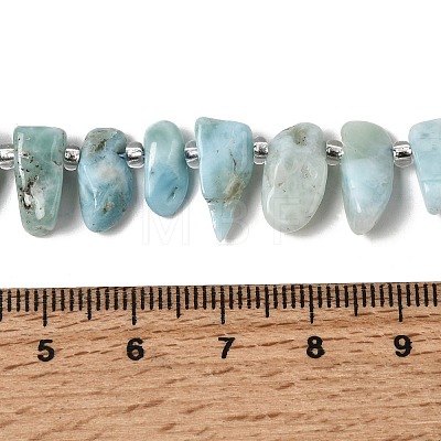 Natural Larimar Beads Strands G-P604-A28-01-1
