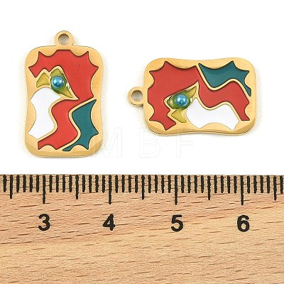 304 Stainless Steel Enamel Pendants STAS-H251-03A-04-1