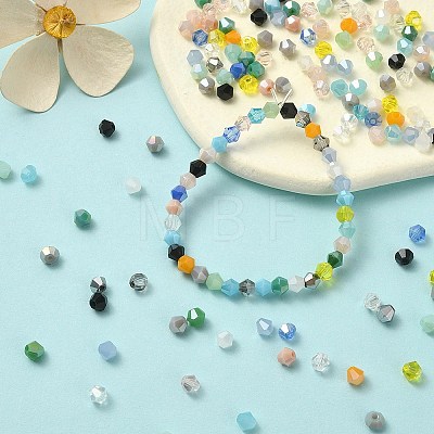 6 Strands 6 Colors Electroplate Glass Beads Strands EGLA-YW0003-06-1
