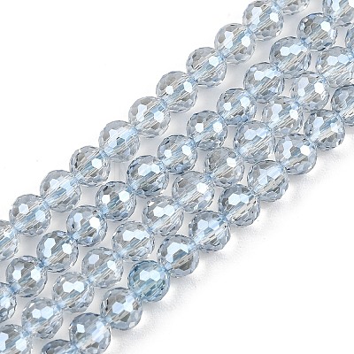 Electroplate Transparent Glass Beads EGLA-B013-02A-PL05-1