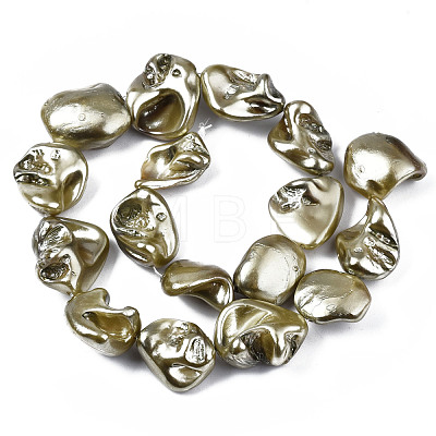 Shell Pearl Beads Strands BSHE-Q031-15E-1