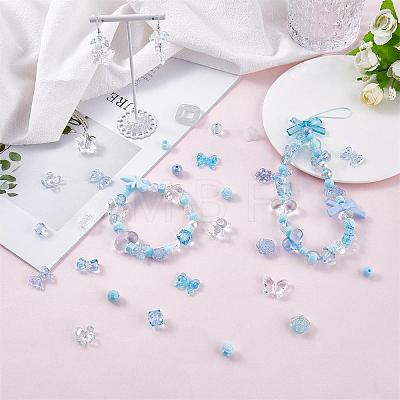 150 Pieces Random Rose Acrylic Beads Bear Pastel Spacer Beads Butterfly Loose Beads for Jewelry Keychain Phone Lanyard Making JX543F-1