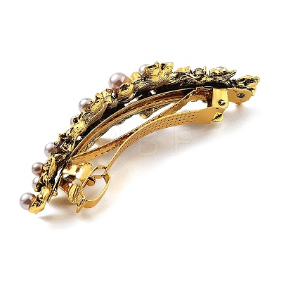 Flower Alloy Rhinestone Hair Barrettes LS-PHAR-S604-01AG-01-1
