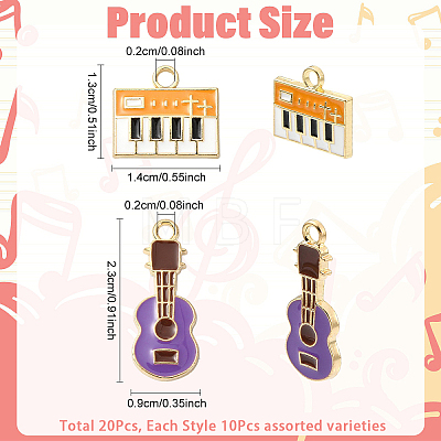 20Pcs 2 Styles Eco-Friendly Zinc Alloy Pendants ENAM-YW0008-29-1