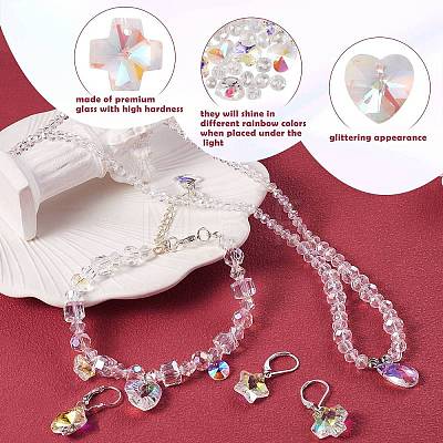 Glass Beads & Charms Set for DIY Jewelry Making Finding Kit EGLA-SZ0001-24-1