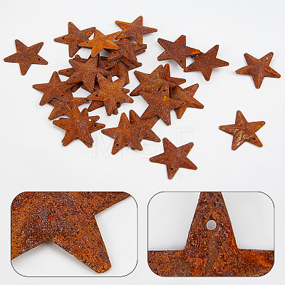 Rust Iron Pendants IFIN-WH0065-16D-1