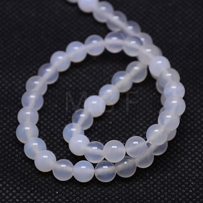 Natural Agate Round Beads Strands G-L086-4mm-30-1
