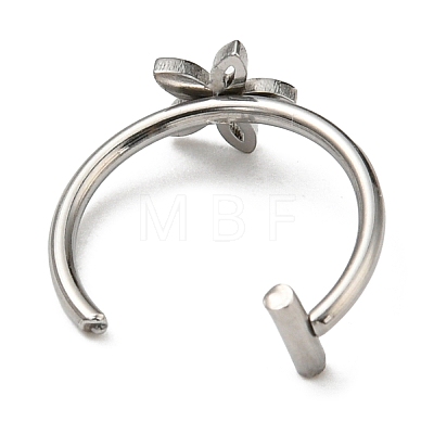 304 Stainless Steel Eyebrow Ring AJEW-H140-01P-1