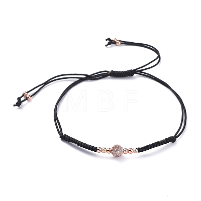 Adjustable Nylon Cord Braided Bead Bracelets BJEW-JB05014-02-1