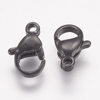 304 Stainless Steel Lobster Claw Clasps STAS-P185-10-B-1