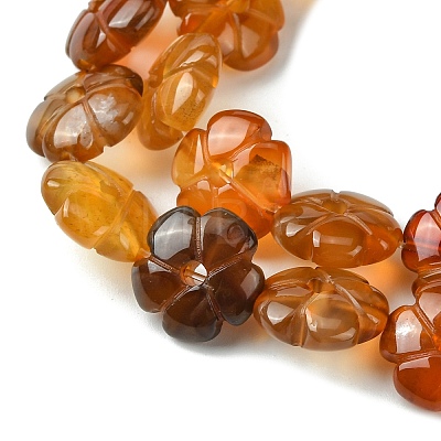 Natural Red Agate Beads Strands G-H023-B21-01-1