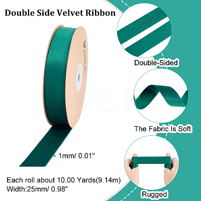 Double Side Velvet Ribbon SRIB-WH0011-058B-1