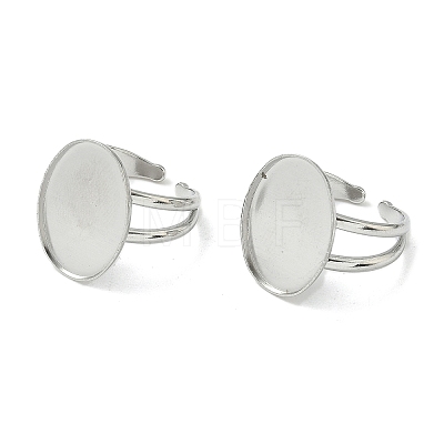 304 Stainless Steel Cuff Rings Components STAS-Z138-02P-01-1