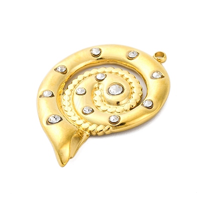304 Stainless Steel Pendants STAS-V004-07G-02-1