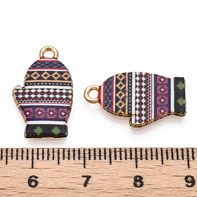 Winter Theme Alloy Printed Pendants PALLOY-D581-01A-1