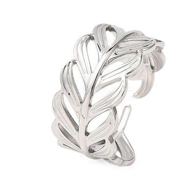 304 Stainless Steel Cuff Open Rings RJEW-P191-01P-1