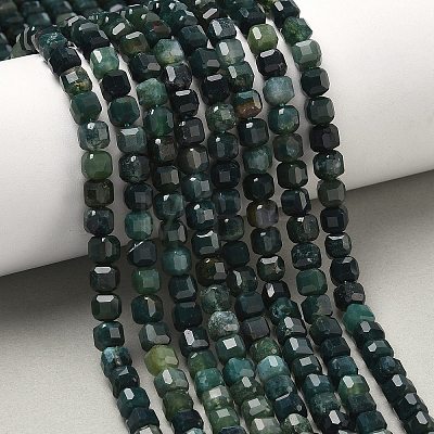 Natural Moss Agate Beads Strands G-F797-A21-01-1