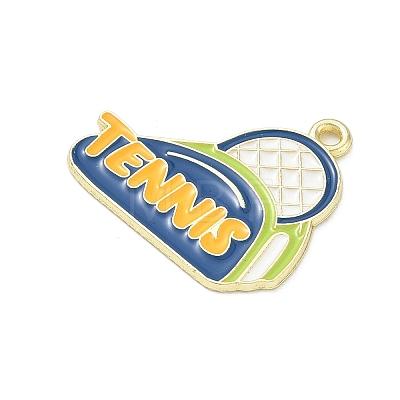 Tennis Alloy Enamel Pendants AL-CBA292F-02K-G-1